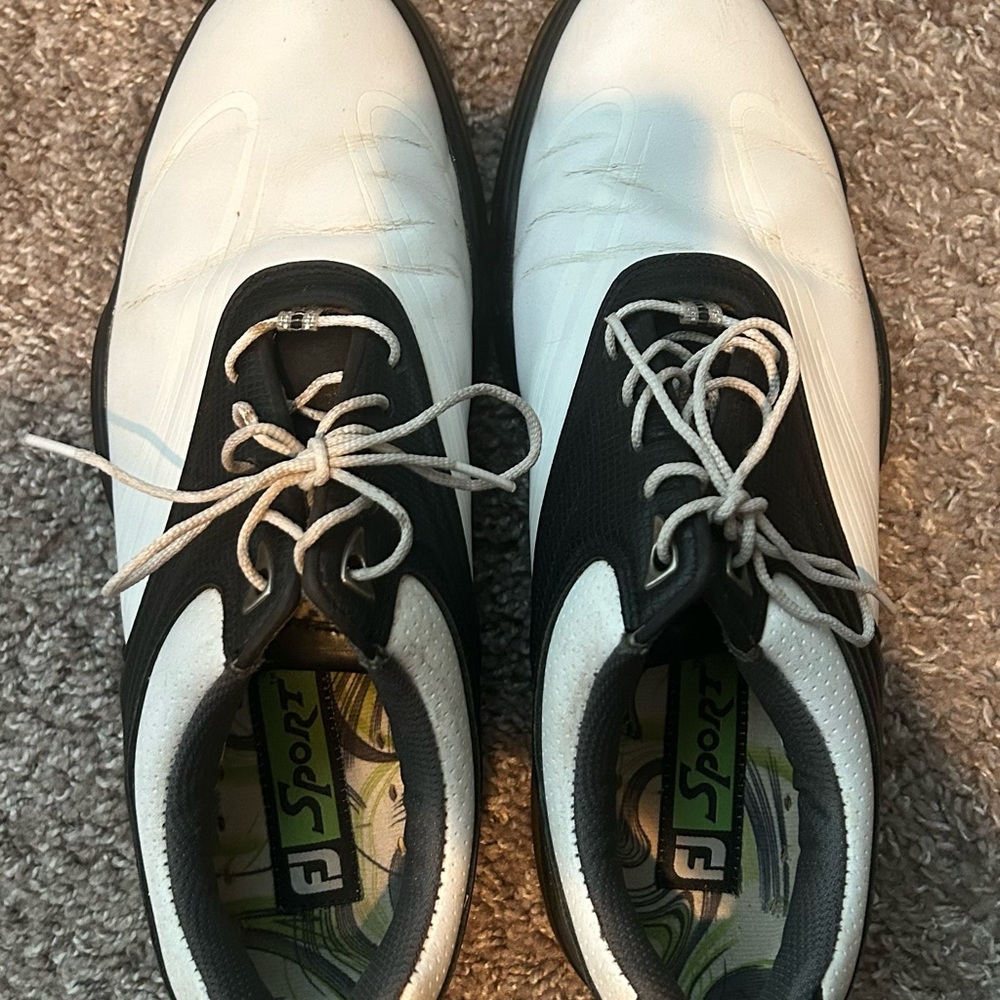 The Limited Men’s Athletic Golf Shoes - White & Black